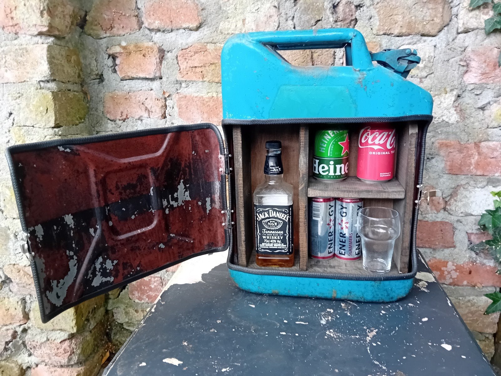 Jerrycan Minibar, Gebruikt, Blauw, Ophalen of Verzenden, Metaal