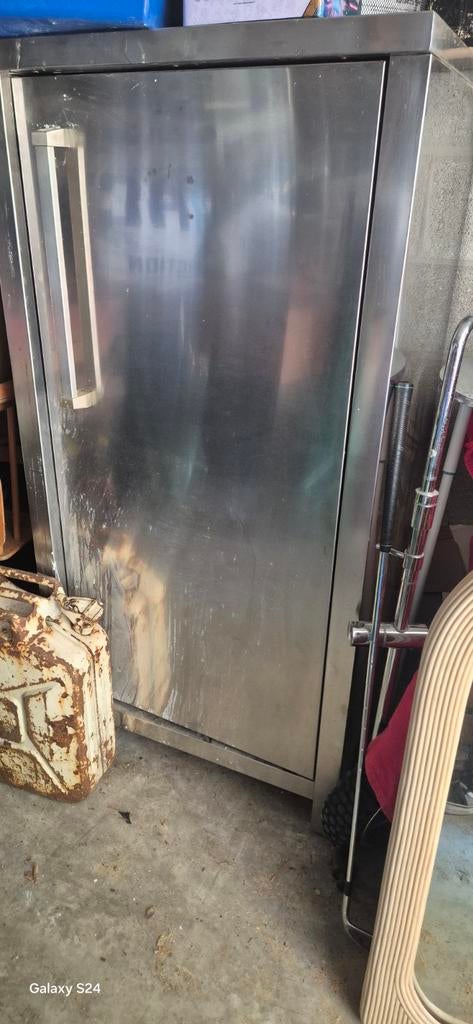 RVS kast voor inbouw koelkast of andere opties, Huis en Inrichting, Keuken | Keukenelementen, Ophalen, Gebruikt, 50 tot 100 cm