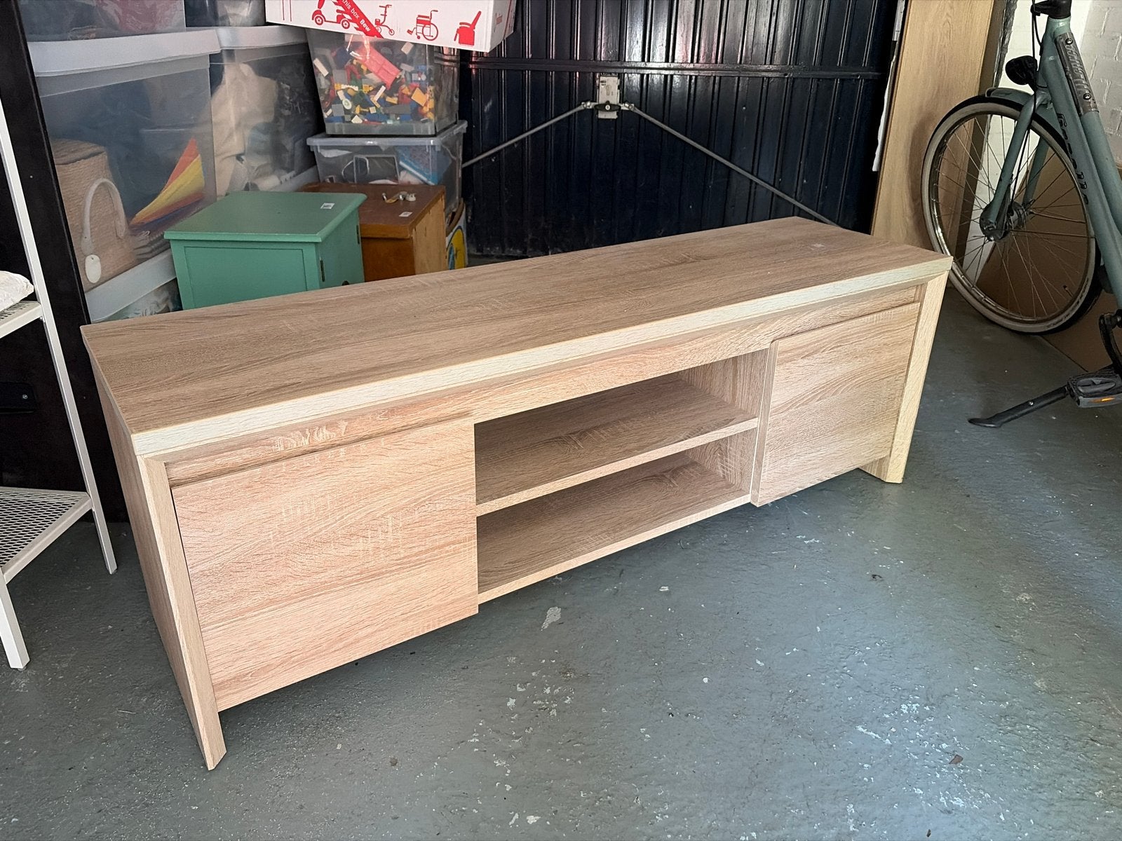 Houten TV-meubel - 48x138x38 cm, Ophalen, Gebruikt, 100 tot 150 cm, Minder dan 100 cm