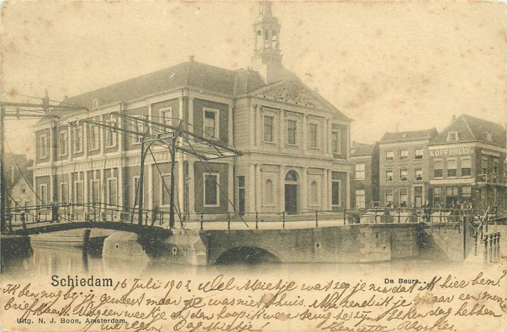 388-508-031 Schiedam De Beurs, Verzenden, Voor 1920, Zuid-Holland