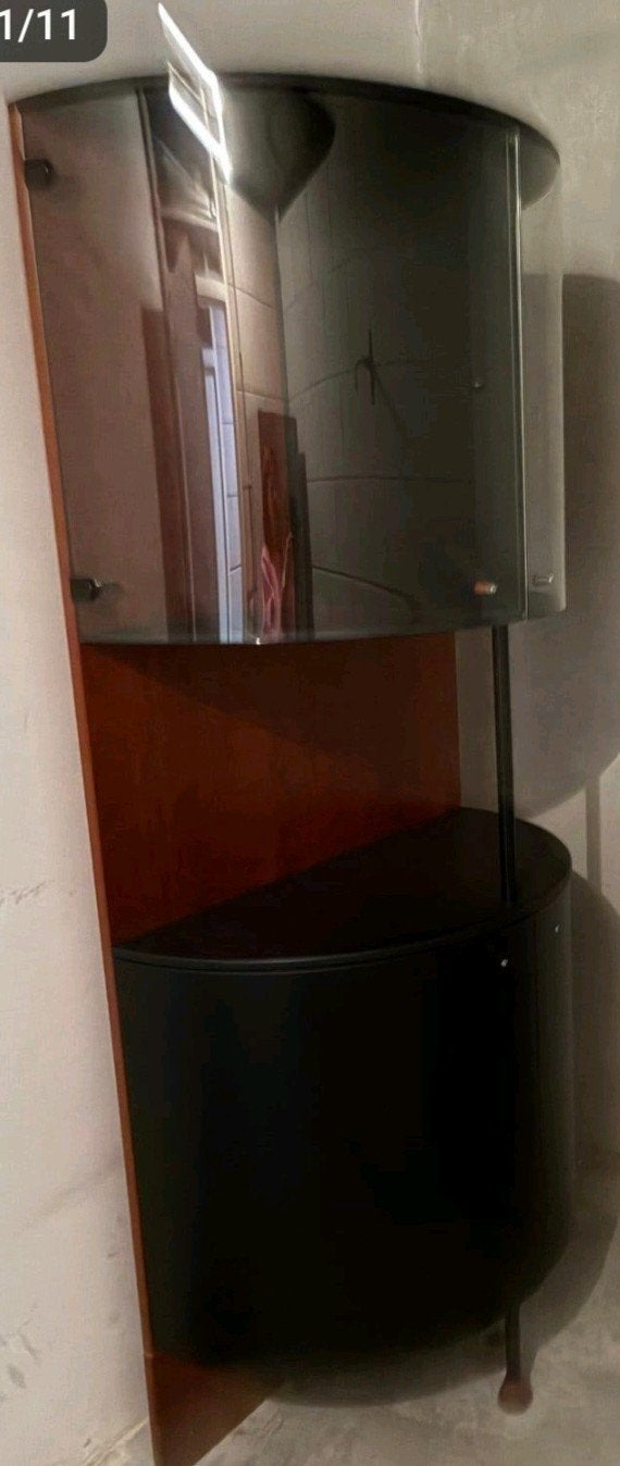vintage jaren 70 kast(incl glazen deurtjes), Huis en Inrichting, Ophalen, 50 tot 100 cm, Zo goed als nieuw, Minder dan 100 cm
