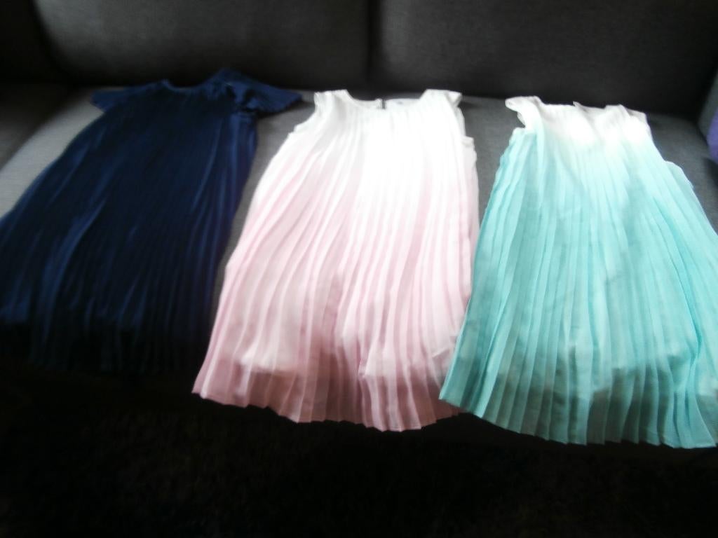 Jurk zomerjurk meisje plissé jurk groen blauw /roze verkocht, Kinderen en Baby's, Kinderkleding | Maat 116, Palomino, Meisje, Ophalen of Verzenden