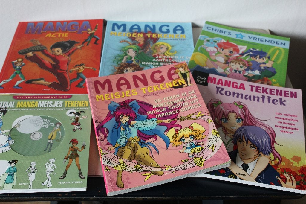 6 Manga tekenboeken in nieuwstaat, Ophalen of Verzenden, Zo goed als nieuw, Overige onderwerpen