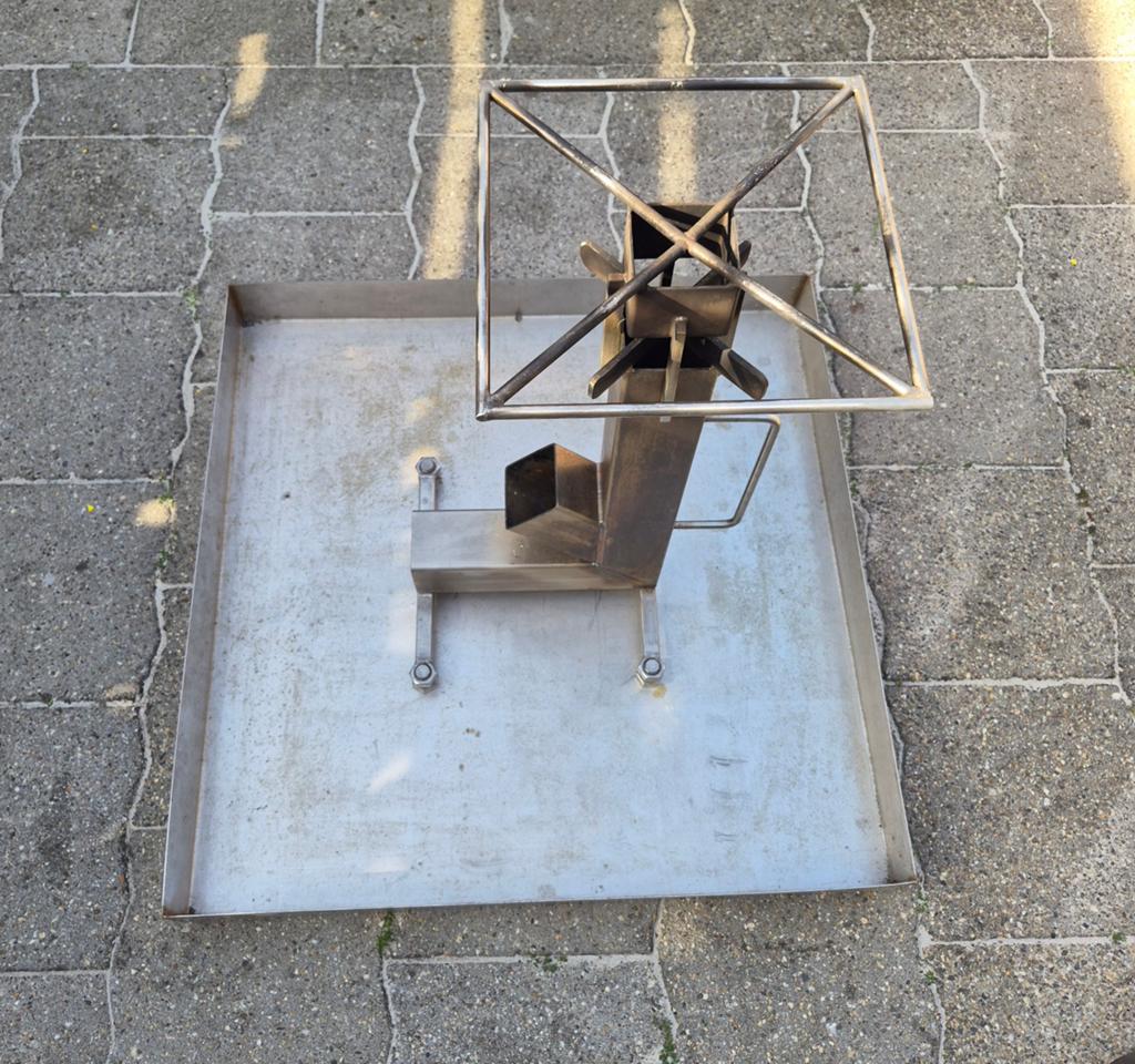 RVS Rocketstove met RVS opvangbak, Ophalen