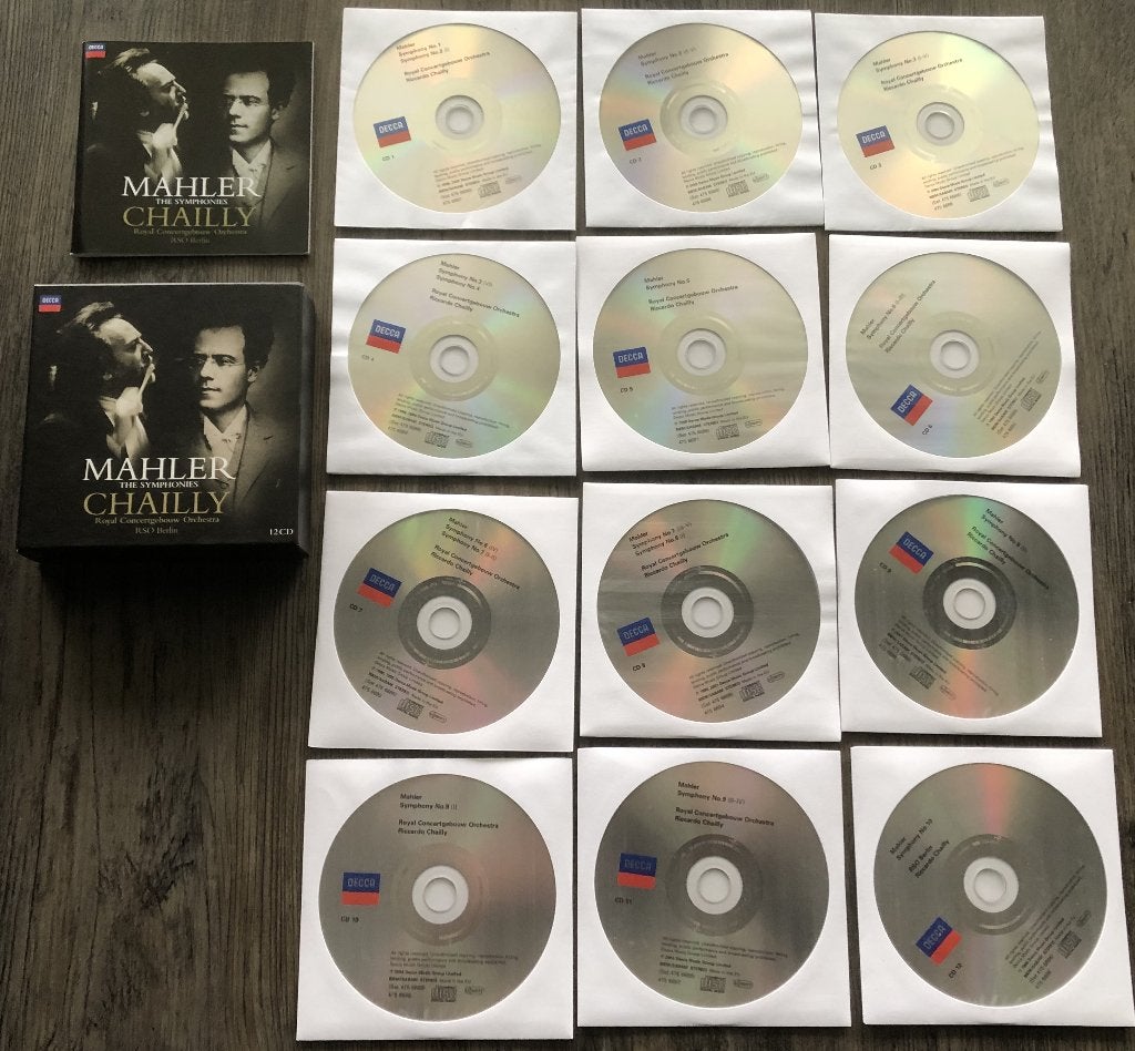 MAHLER - SYMPHONIES - KCO - CHAILLY - BOXSET 12 CD´S, Cd's en Dvd's, Cd's | Klassiek, Ophalen of Verzenden, Zo goed als nieuw