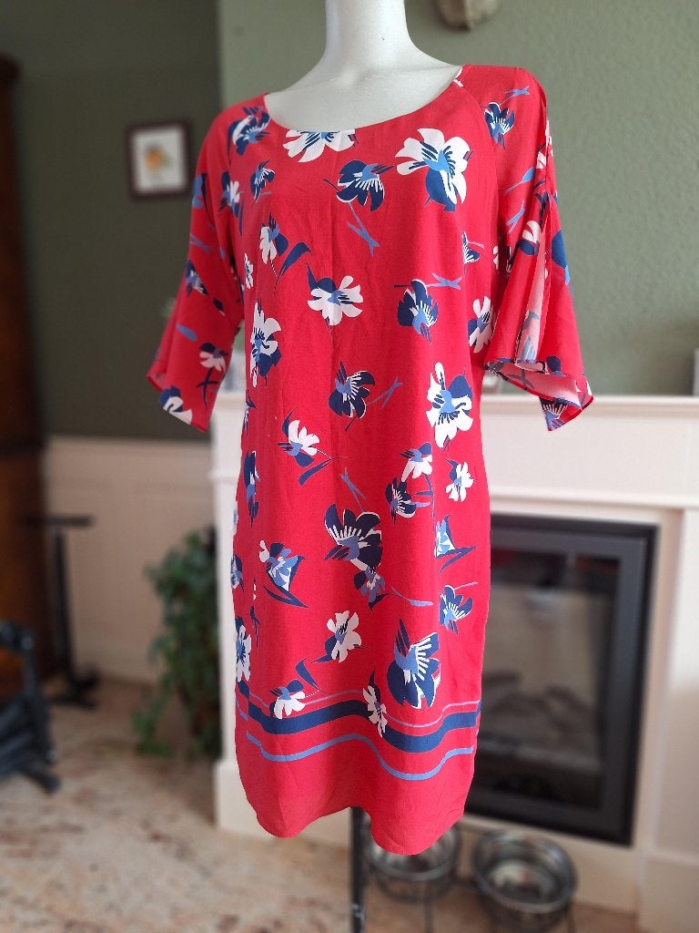Atmos Fashion rood open mouw jurk 40, Kleding | Dames, Maat 38/40 (M), Verzenden, Zo goed als nieuw, Knielengte