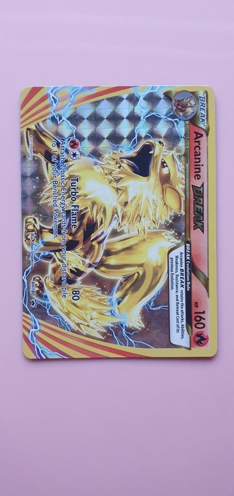 Arcanine break XY180 holo pokemon kaart, Ophalen of Verzenden, Zo goed als nieuw