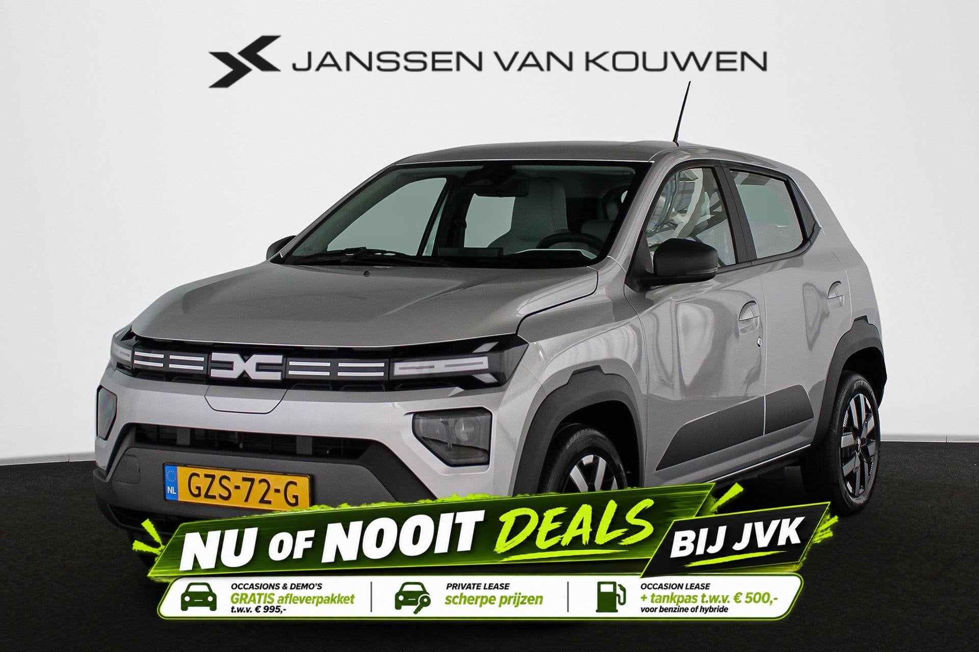 Dacia Spring Expression 65 26.8 kWh Camera Navigatie Apple C, Auto's, Stof, Gebruikt, 4 stoelen, Origineel Nederlands