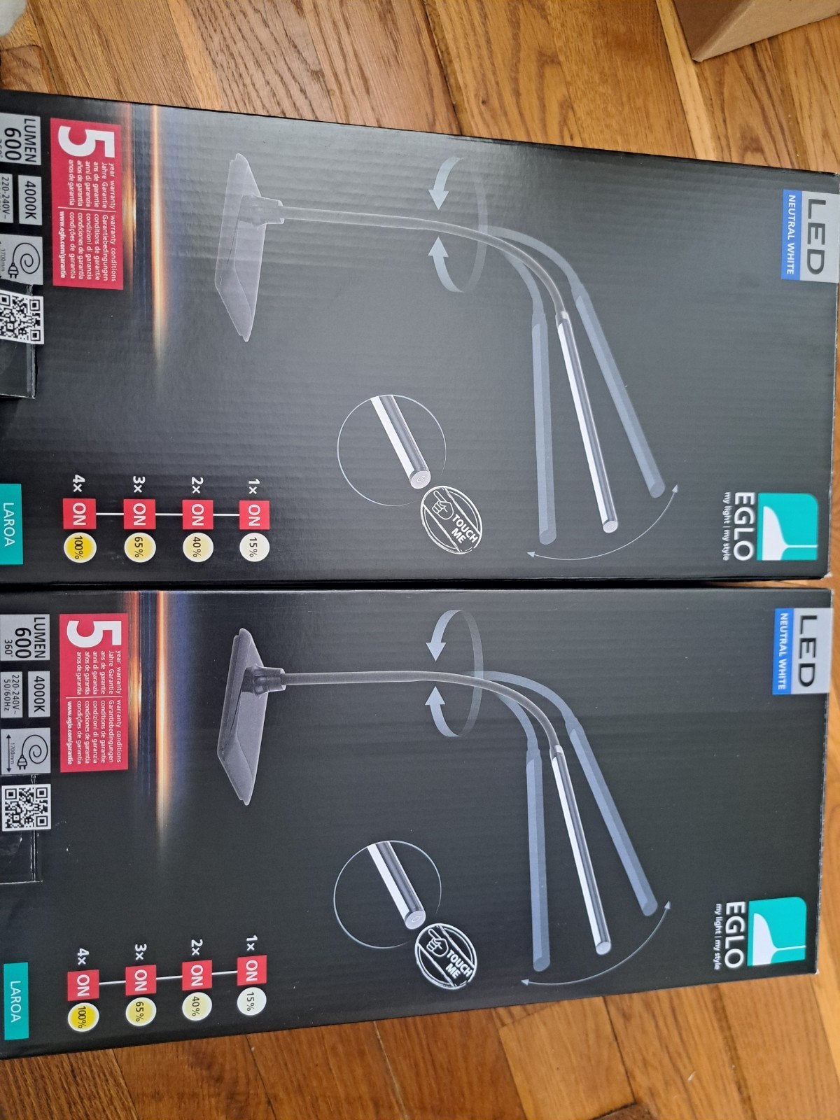3x EGLO LAROA LED Bureaulamp  Nieuw, Wit, Ophalen, Eglo, Bureaulamp