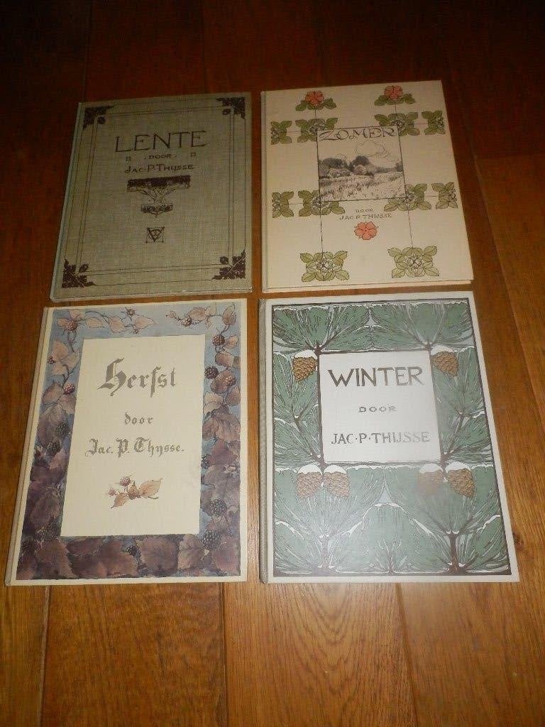 Lente Zomer Herfst Winter-Set van 4 boeken. Jac .P .Thijsse., Ophalen of Verzenden, Gelezen, Jac. P. Thijsse.
