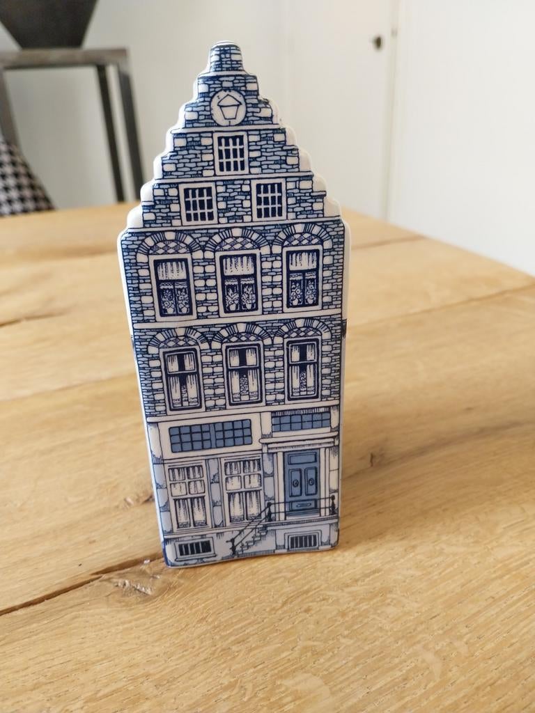 Delfts Blauw Huisje nr. 3 - Handgeschilderd, Antiek en Kunst, Ophalen of Verzenden