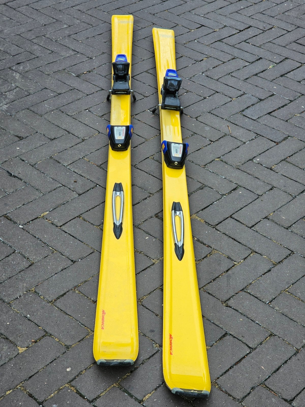 Nordica Next 7.0 Ski's - Geel met Salomon bindingen, Ophalen, 140 tot 160 cm, Gebruikt, Nordica