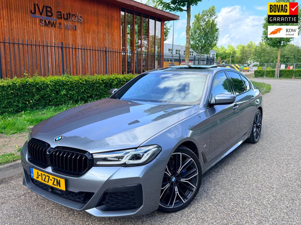 BMW 5-serie 530i M- sport, nappa comfort, glasdak, HUD,H&K, Automaat, 1998 cc, Achterwielaandrijving, Gebruikt
