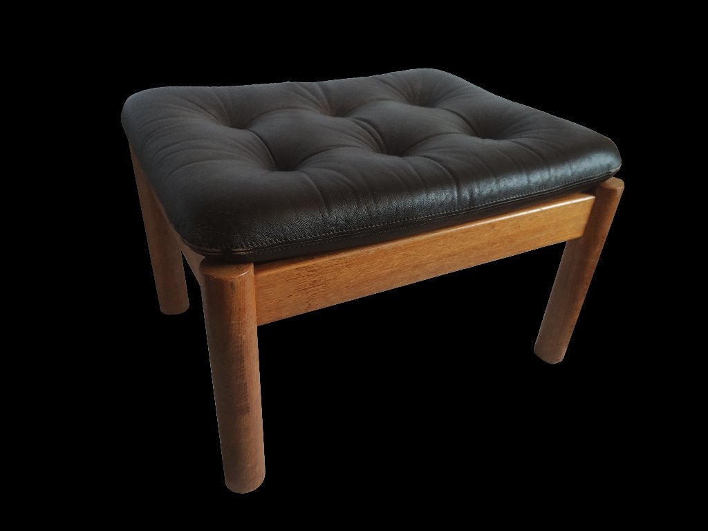 Prachtige vintage mid century eiken Deens design voetenbank, Minder dan 50 cm, Gebruikt, 50 tot 75 cm, Ophalen of Verzenden