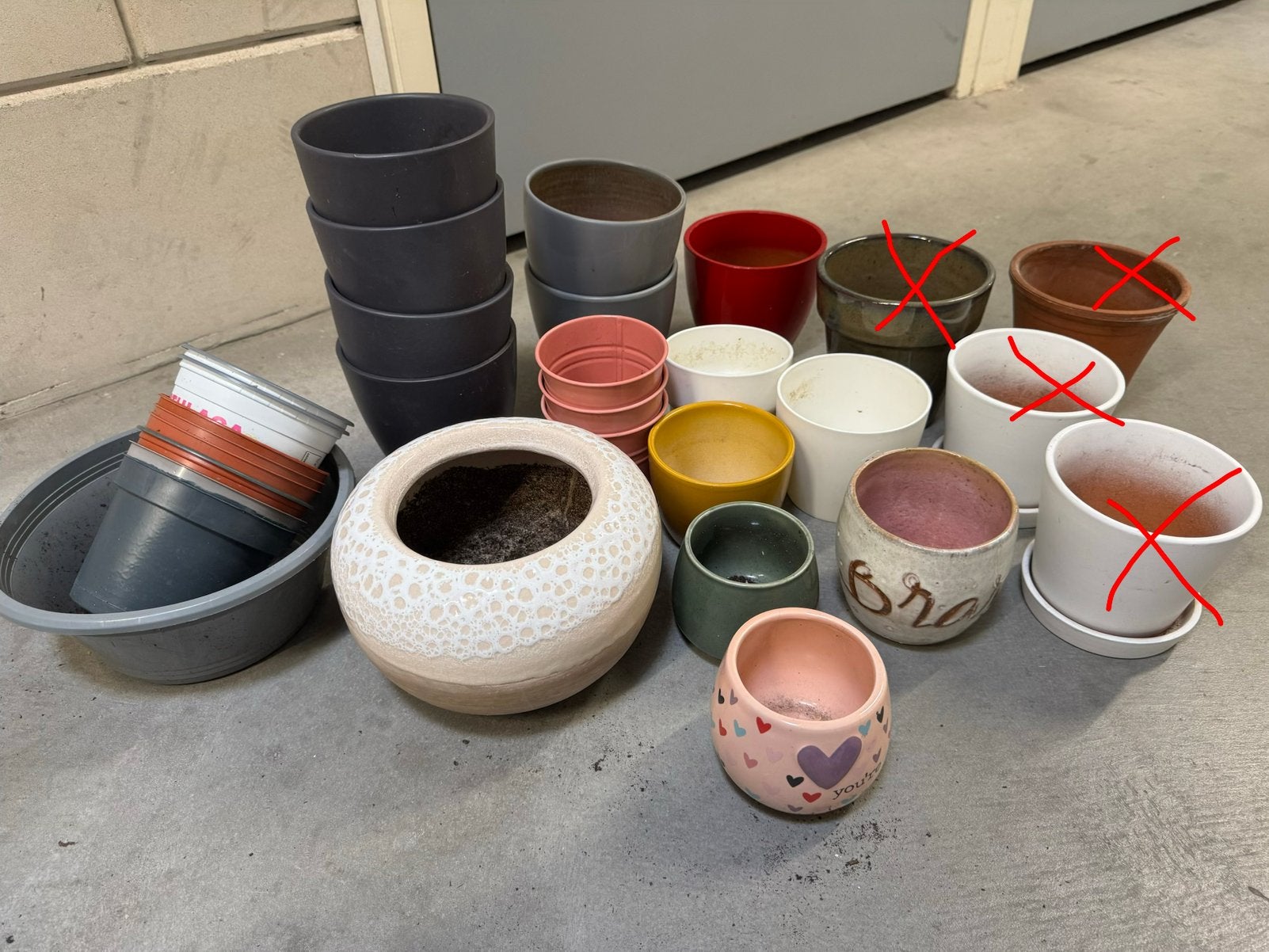 Plants Pots Bundle - 20+ pieces, Ophalen, Overige materialen, Rond, Zo goed als nieuw