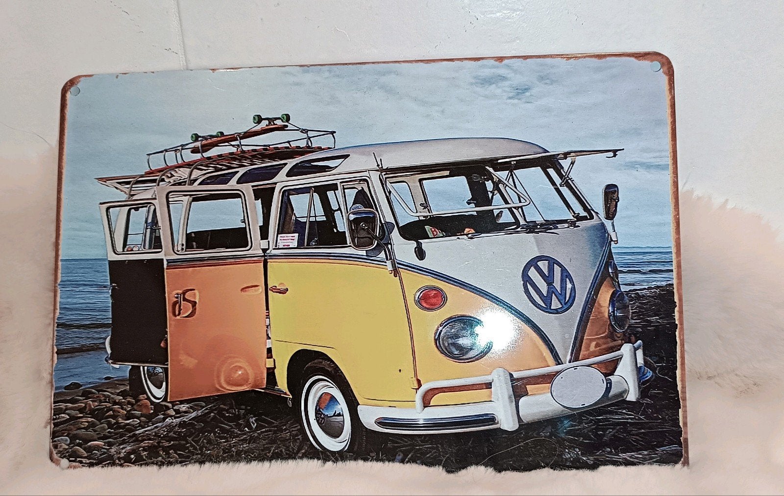 Vintage-Retro  Metalen Wandbord – Volkswagen T1 Bus, Huis en Inrichting, Woonaccessoires | Wanddecoraties, Ophalen of Verzenden