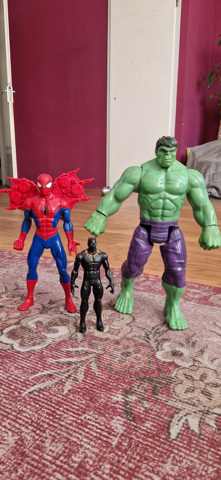 Marvel actiefiguren: Spider-Man, Hulk, Black Panther, Ophalen