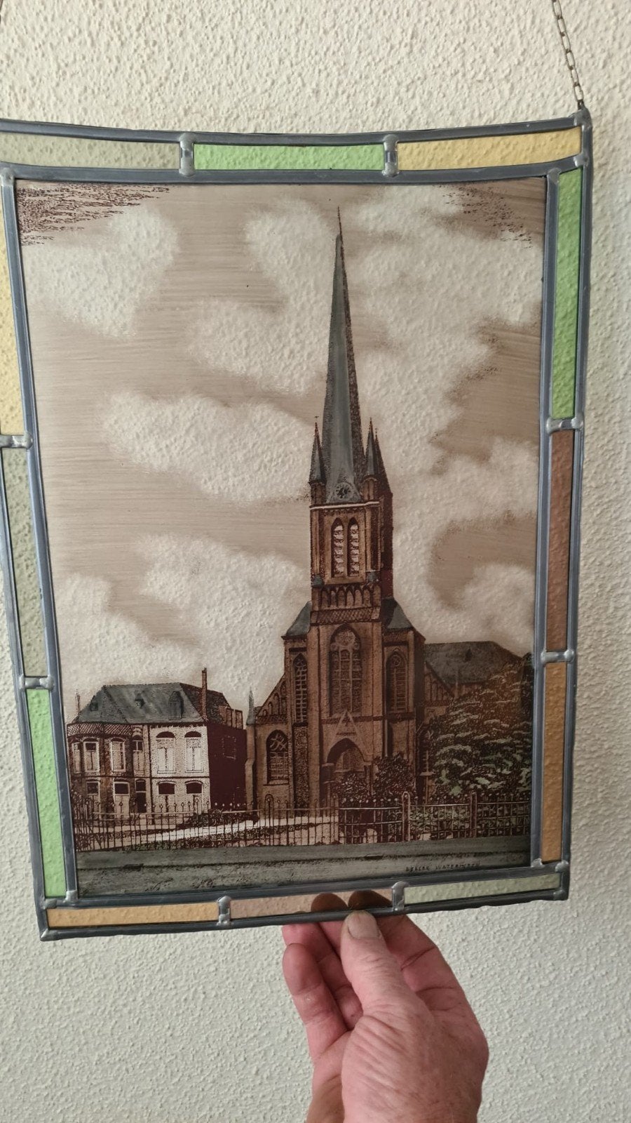 Glas in lood (Wateringse kerk), Antiek en Kunst, Ophalen of Verzenden