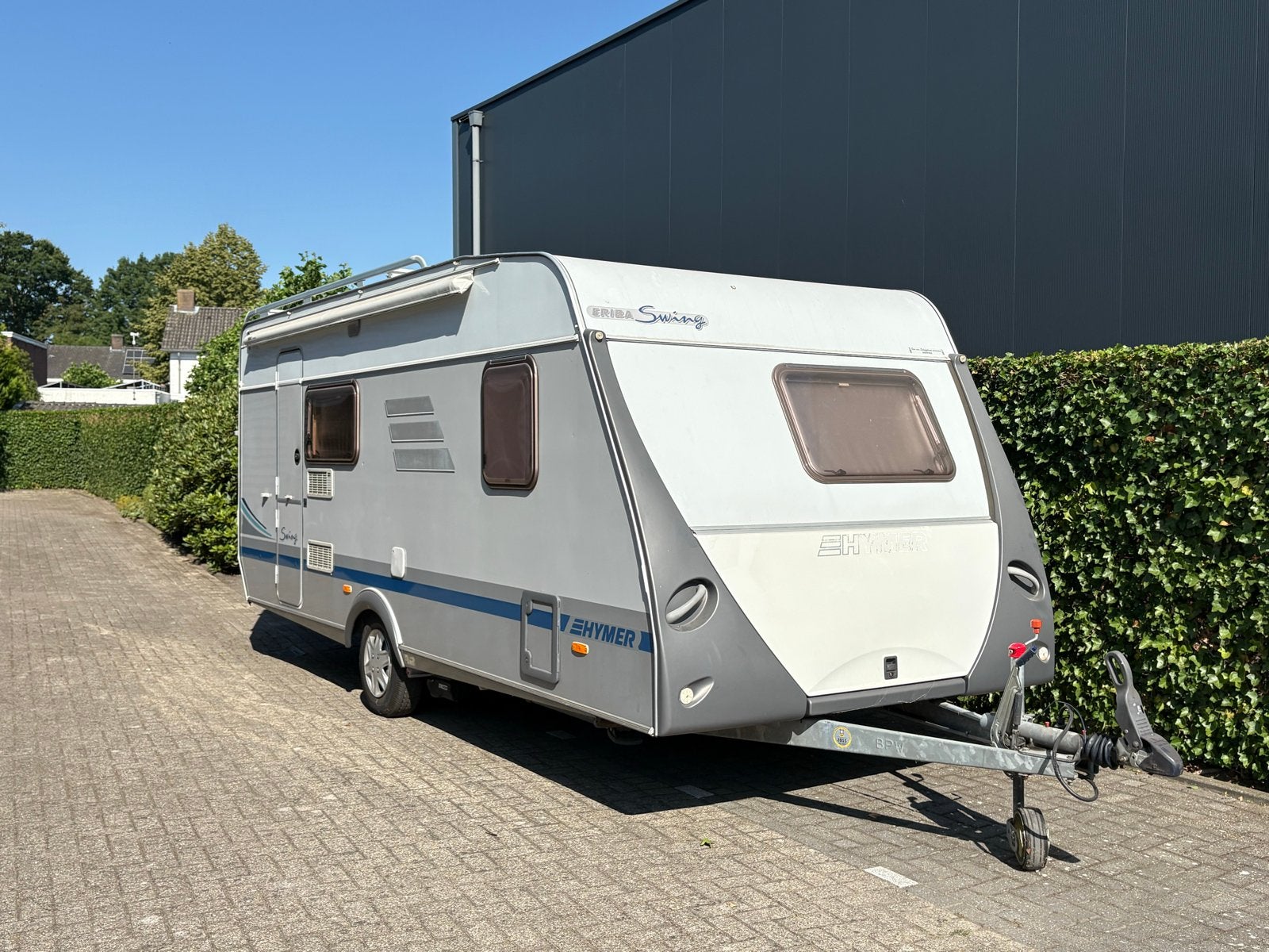 Eriba Hymer Swing 505 Caravan met Unico voortent en luifel, Schokbreker, Treinzit, Particulier, Hymer