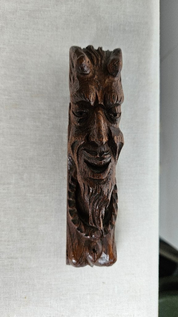 Houtsnijwerk Duivel Luciferdoosje, Antiek en Kunst, Overige onderwerpen, Houtsnijwerk, Minder dan 20 cm, Ophalen of Verzenden