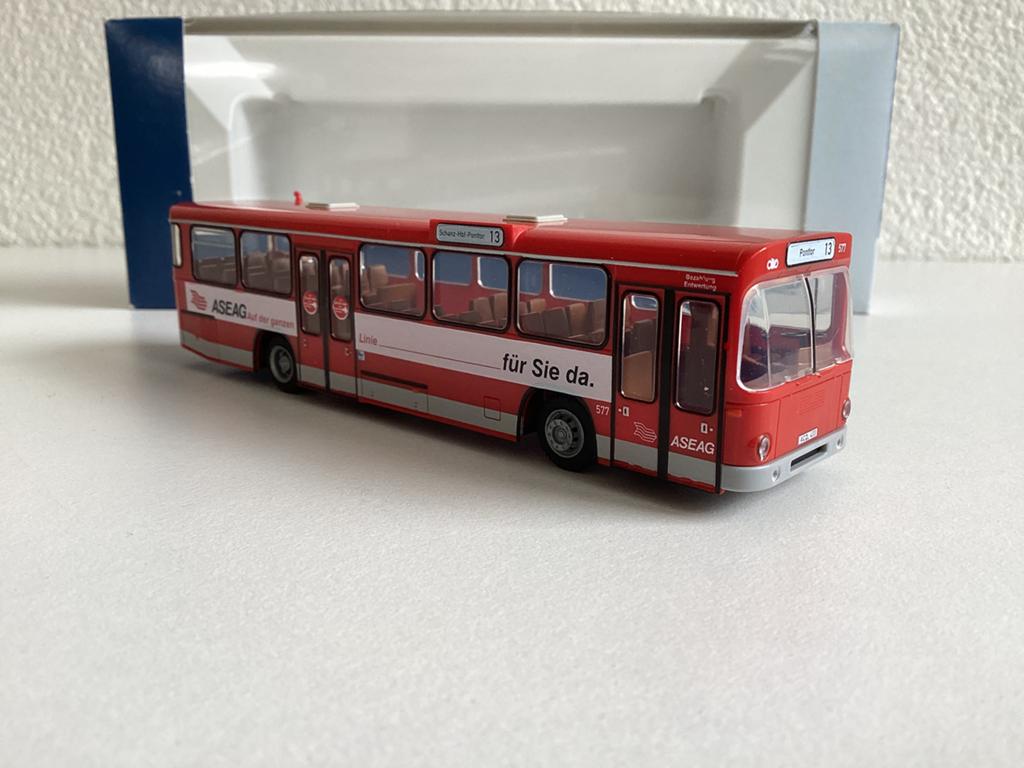 MAN SL200 (ASEAG, lijn 13 Ponttor) 1:87 Nieuw Rietze, Hobby en Vrije tijd, Modelauto's | 1:87, Ophalen of Verzenden, Nieuw, Bus of Vrachtwagen