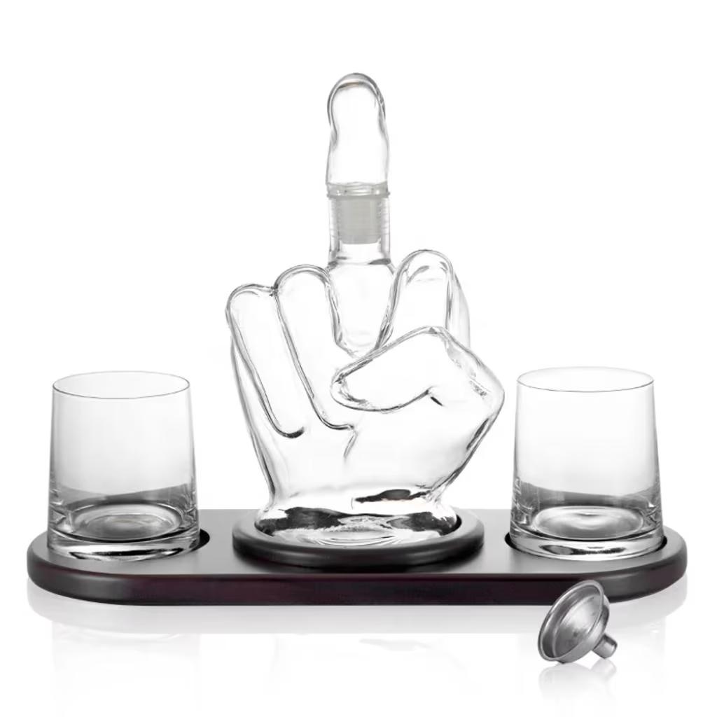 Whiskey karaf middelvinger - Drank karaf - Bar accessoires