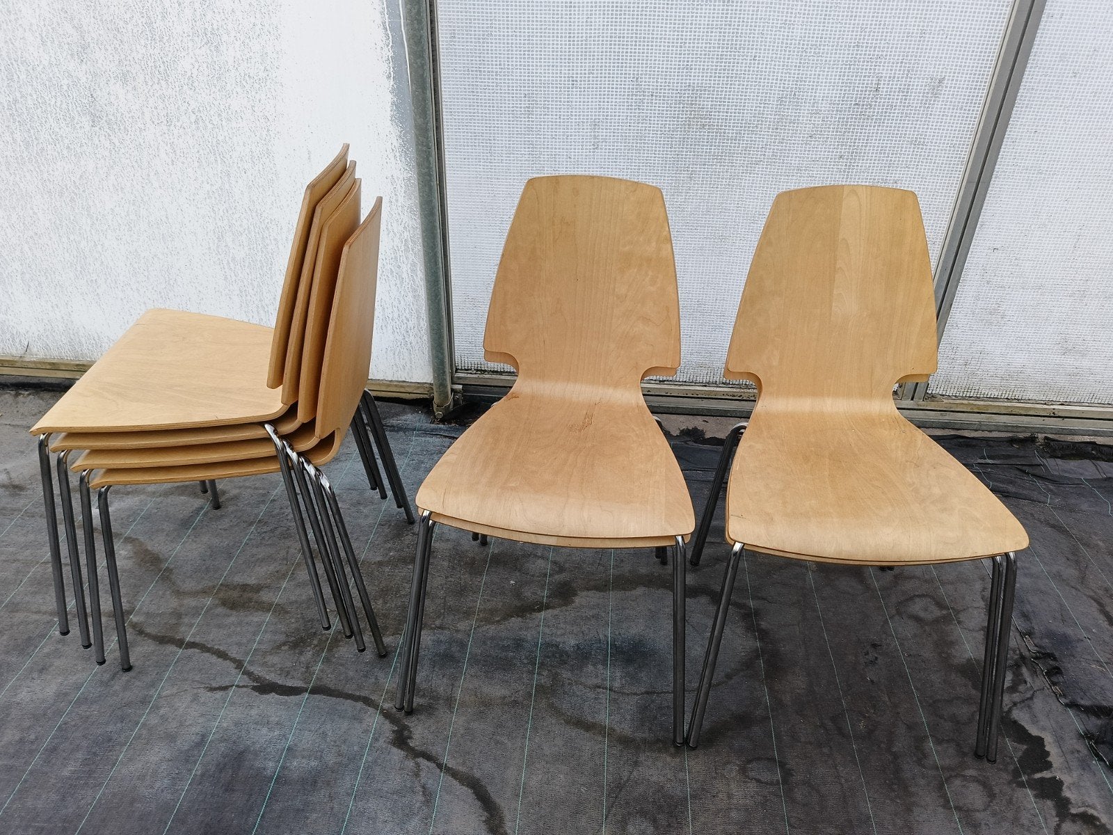 8x Ikea Vilmar stoelen - Gebruikt maar in goede staat, Ophalen, Gebruikt, Overige kleuren, Vijf, Zes of meer stoelen