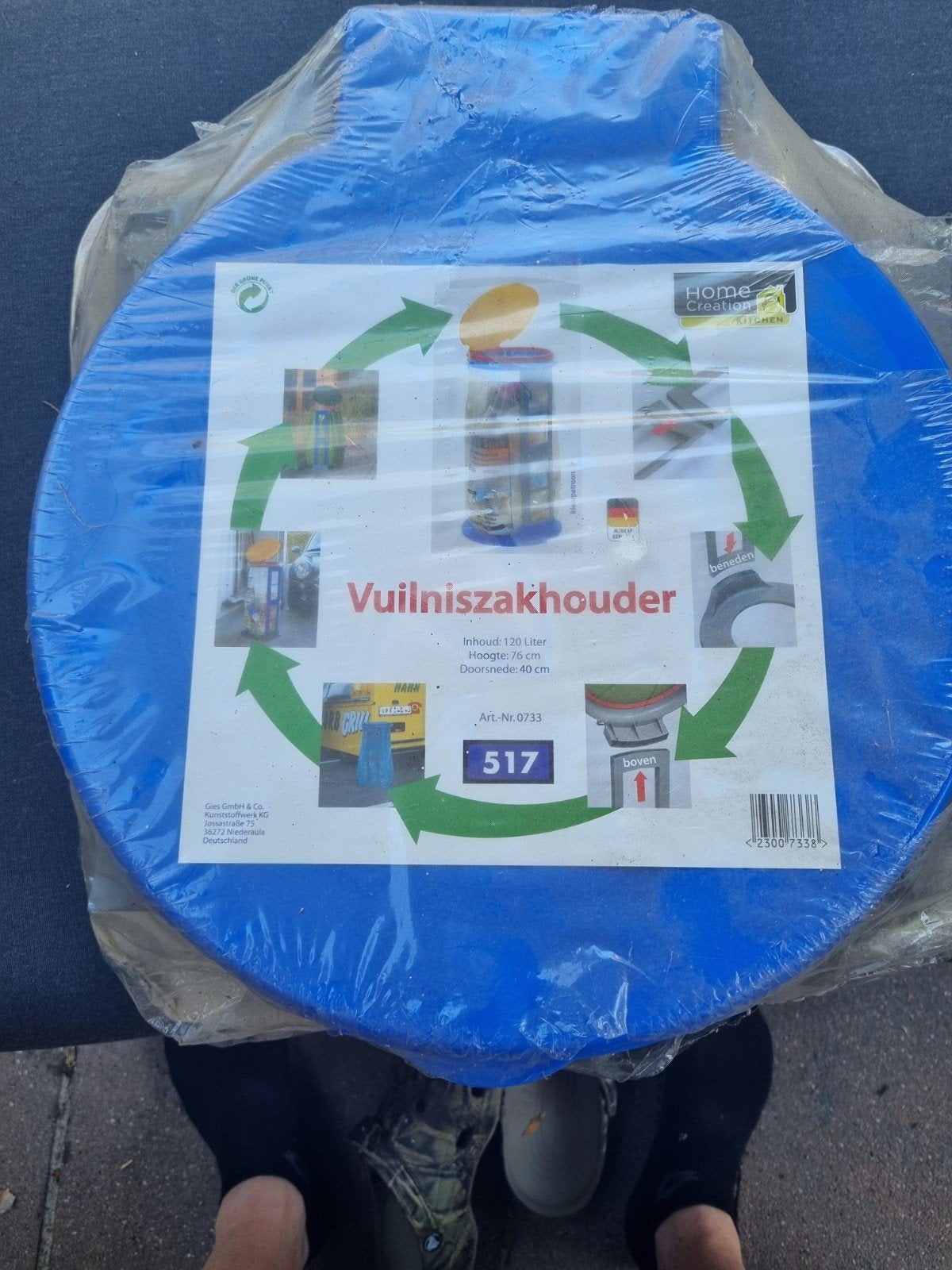 Vuilniszakhouder 120 Liter - Nieuw in verpakking, Kunststof, Nieuw, 40 liter of meer, Ophalen of Verzenden