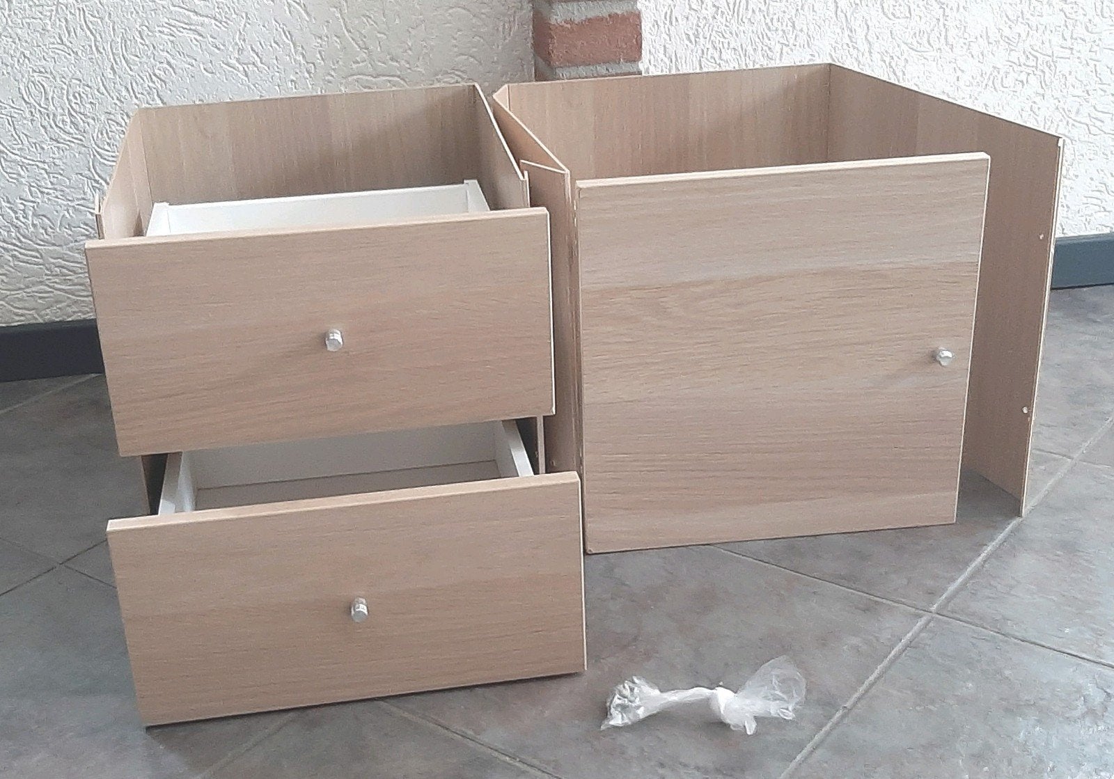 7 deurtjes,  1 ladekasten eikenkleur voor ikea kallax Vakken, Ophalen, Zo goed als nieuw