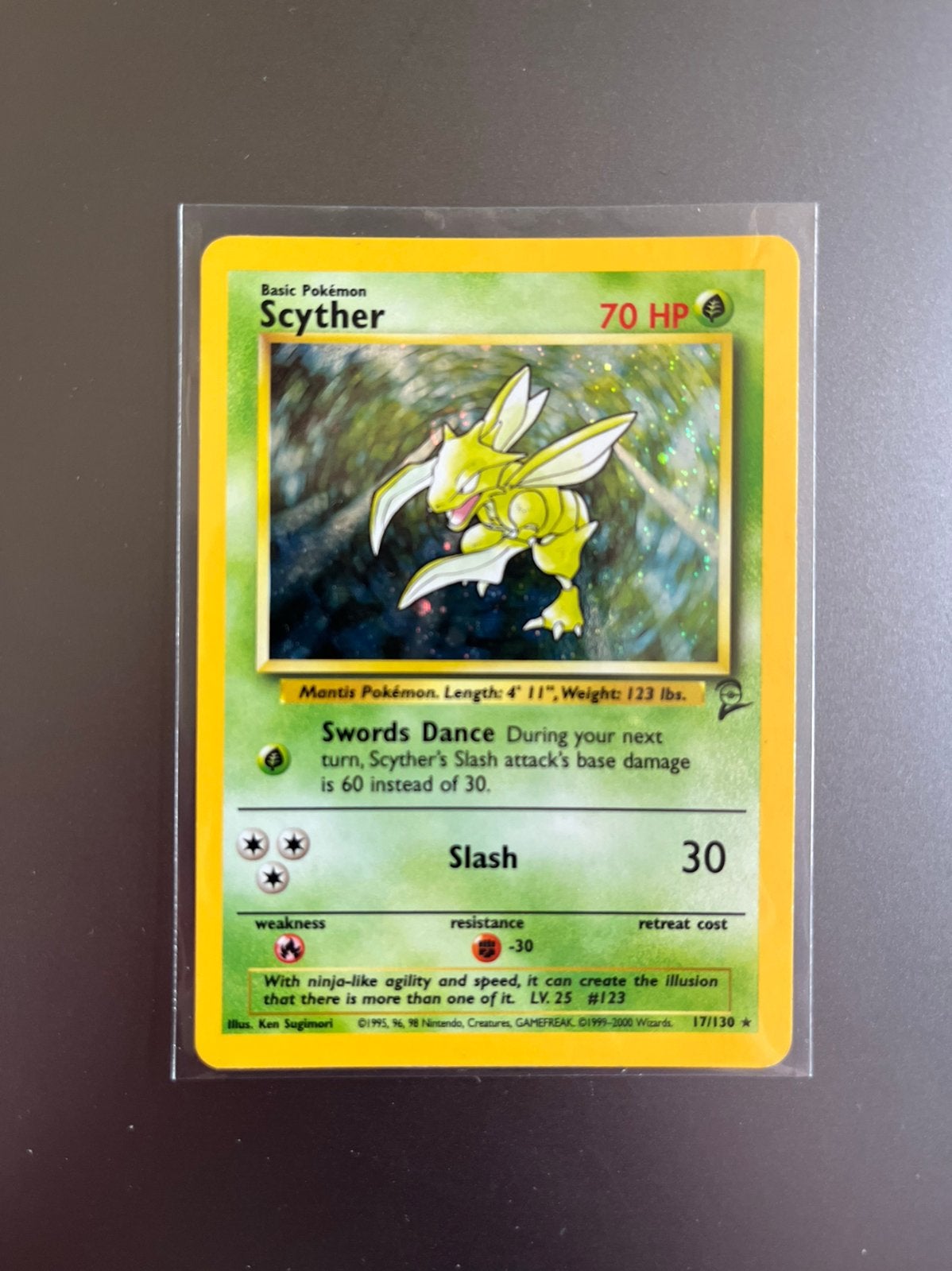 Pokemon Base Set 2 - Scyther (HOLO), Verzenden, Gebruikt