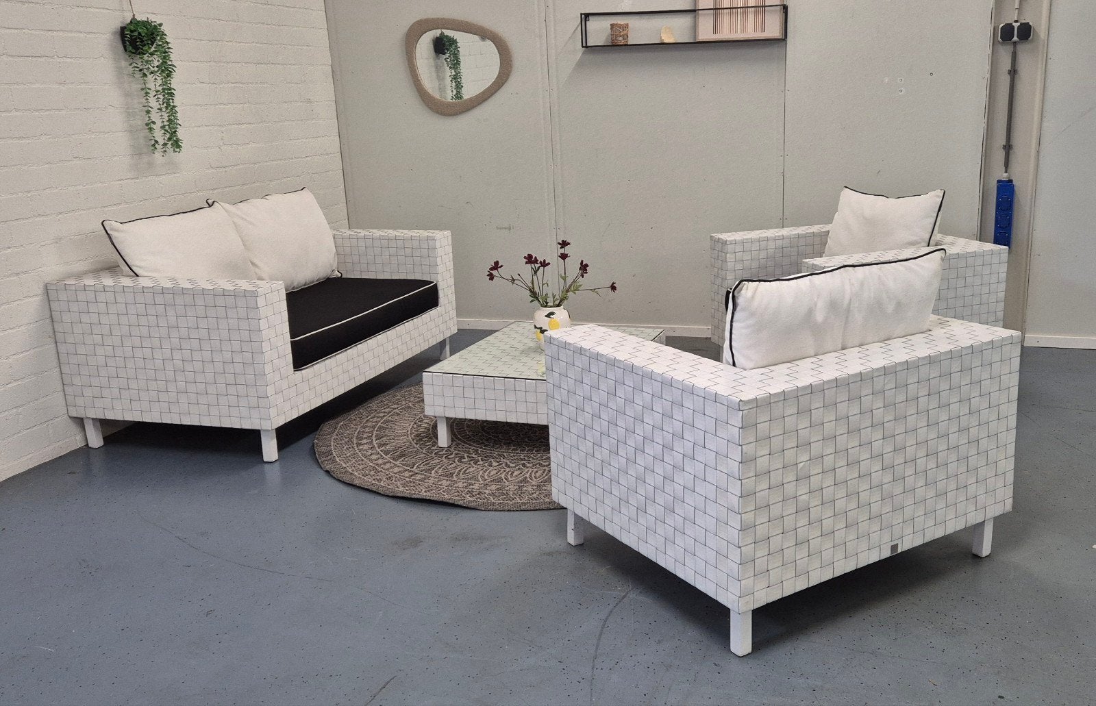Jan des Bouvrie loungeset 4 personen wit | GEREINIGD, Tuin en Terras, Ophalen, Jan des Bouvrie, ., Loungeset
