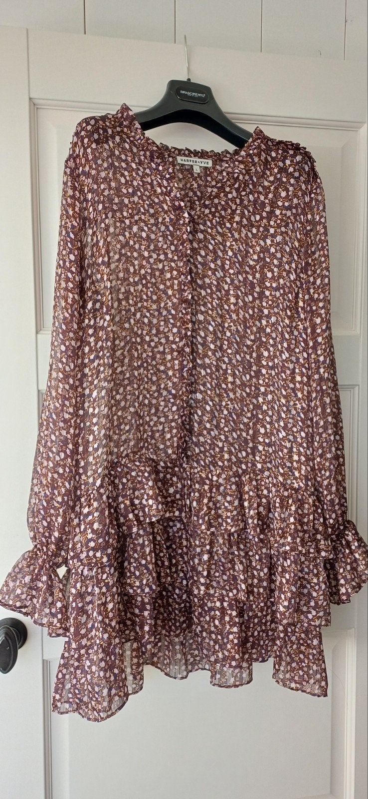 Jurkje van Harper&Yve in een maat L, Kleding | Dames, Rokken, Ophalen of Verzenden, Zo goed als nieuw, Zwart, Boven de knie
