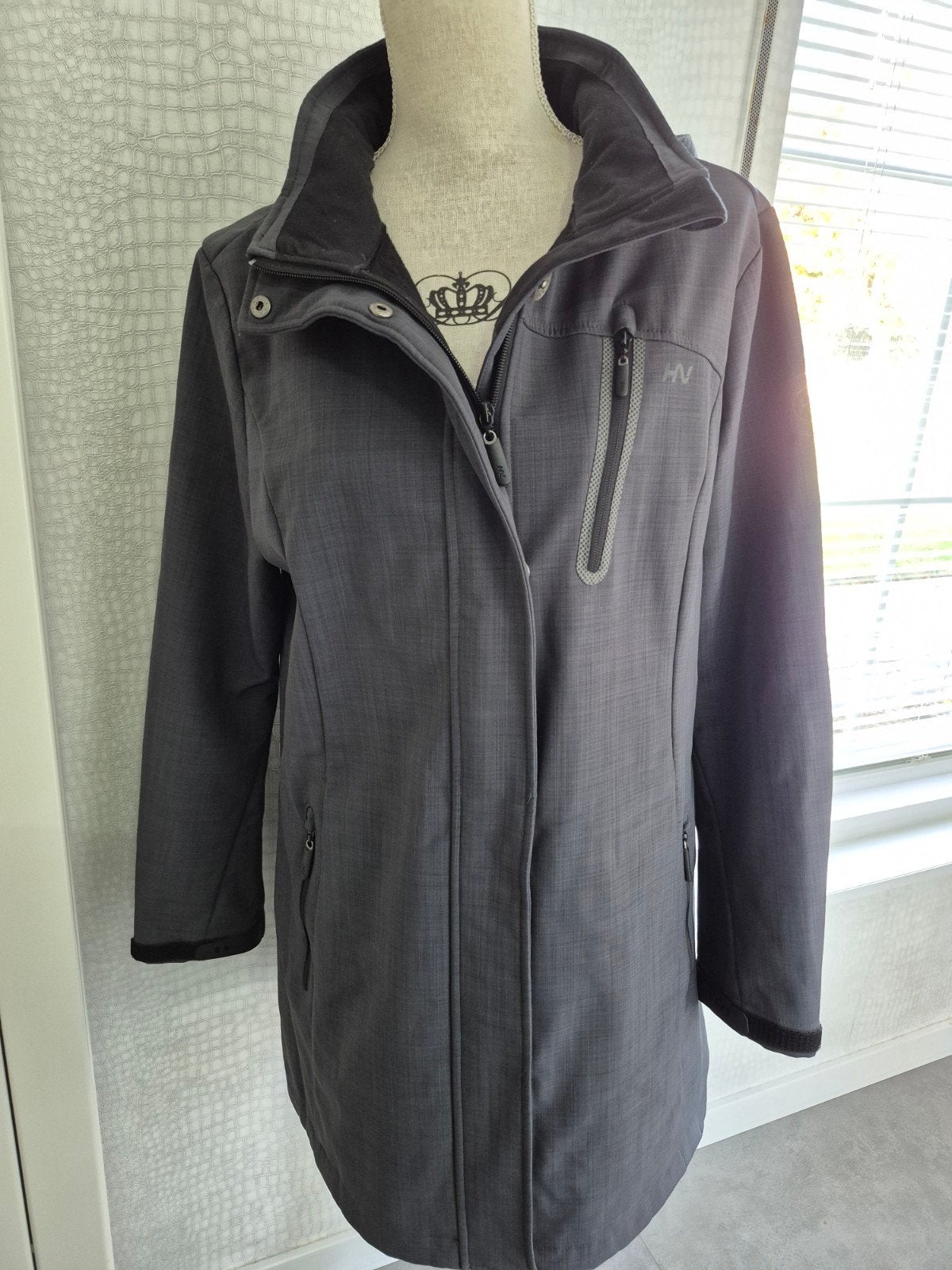 Human Nature winterjas XL grijs fleece gevoerd, Maat 46/48 (XL) of groter, Ophalen of Verzenden, Zo goed als nieuw, Grijs