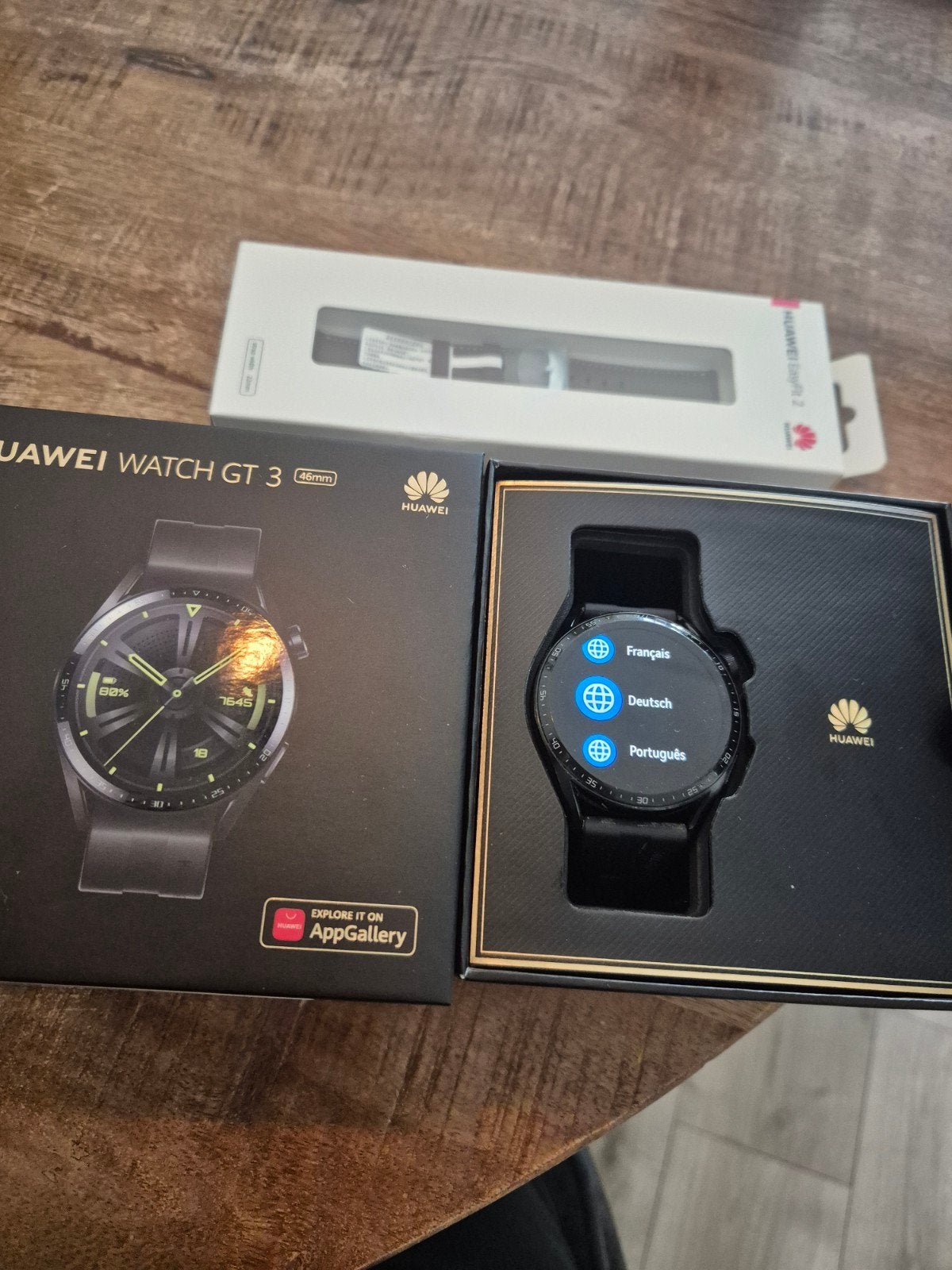 Huawei Watch GT 3 (46mm) Zwart met extra bandje, Sieraden, Tassen en Uiterlijk, Smartwatches, Ophalen, Gebruikt, Zwart, Waterdicht