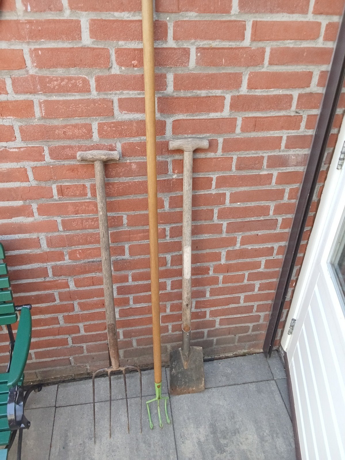 Tuin gereedschap set: Schop, Vork, Cultivator, Tuin en Terras, Hand-tuingereedschap, Ophalen, Gebruikt, Schop