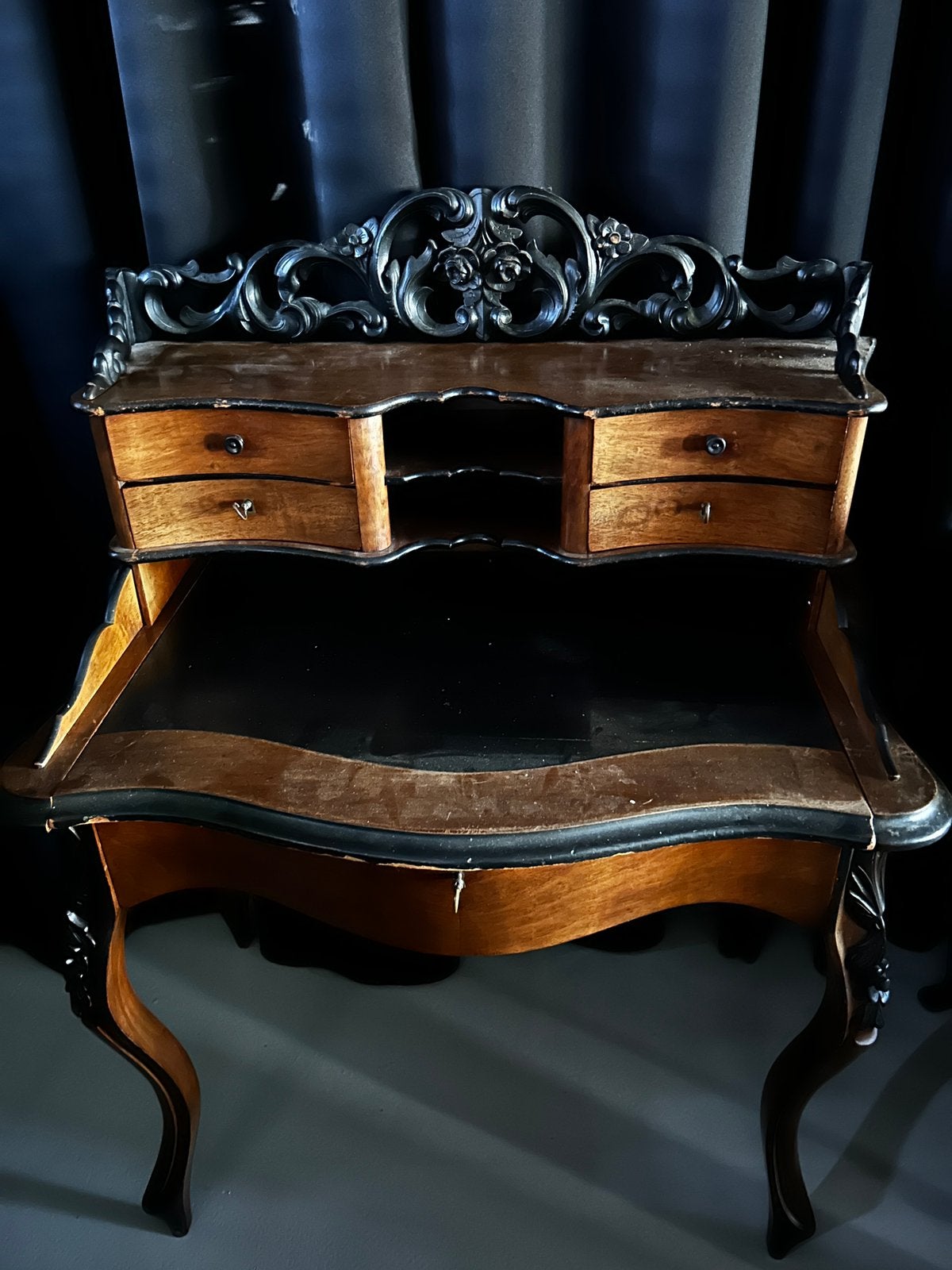 Biedermeier Kaptafel - toilettafel + stoel - Vintage, Ophalen, Gebruikt, Biedermeier