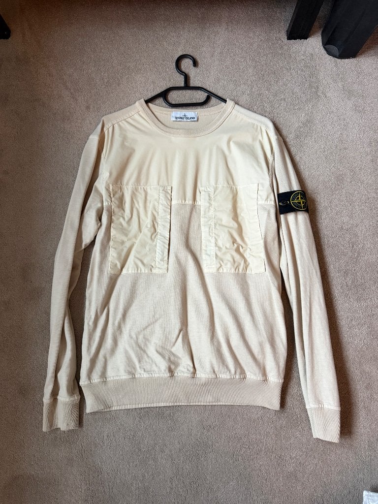 Stone island trui (origineel), Beige, Ophalen of Verzenden, Maat 46 (S) of kleiner, Stone Island