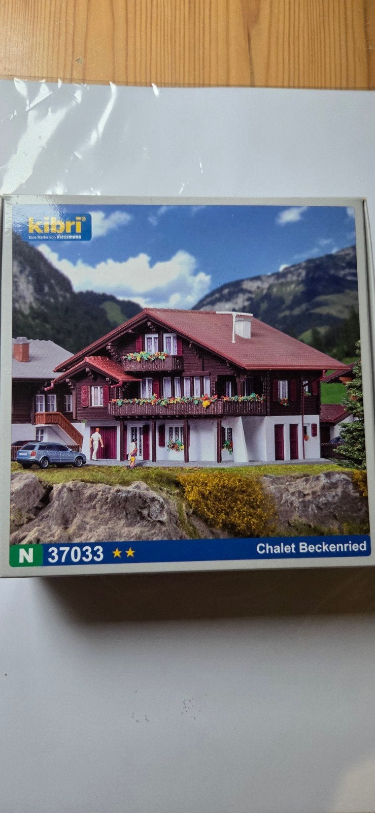 Kibri 37033 N Chalet Beckenried - Nieuw in doos, Overige merken, Gelijkstroom of Wisselstroom, Brug, Tunnel of Gebouw, Nieuw