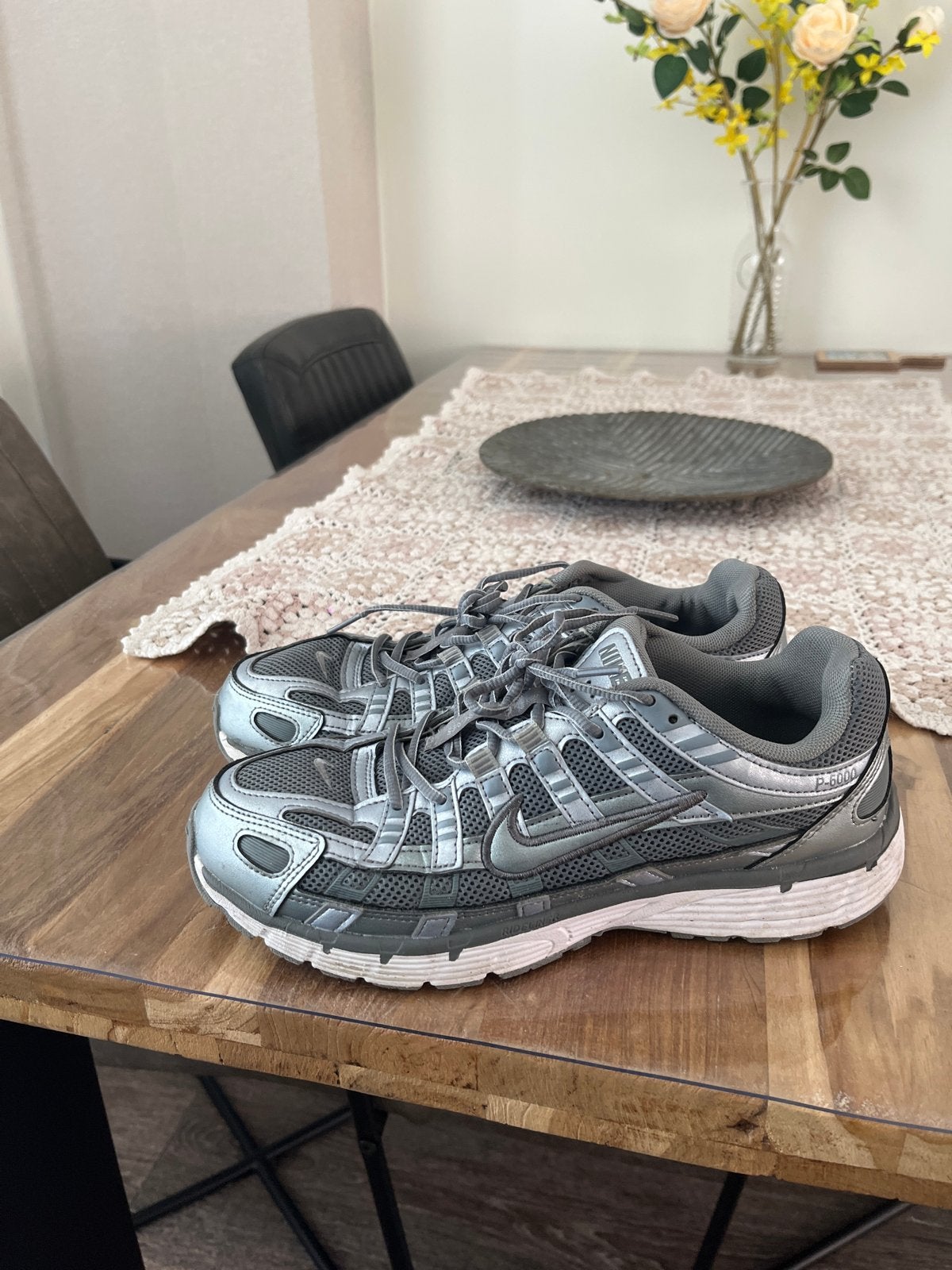 Nike P-6000 sneakers - Grijs/Zilver, Ophalen, Gedragen, Grijs, Sneakers of Gympen