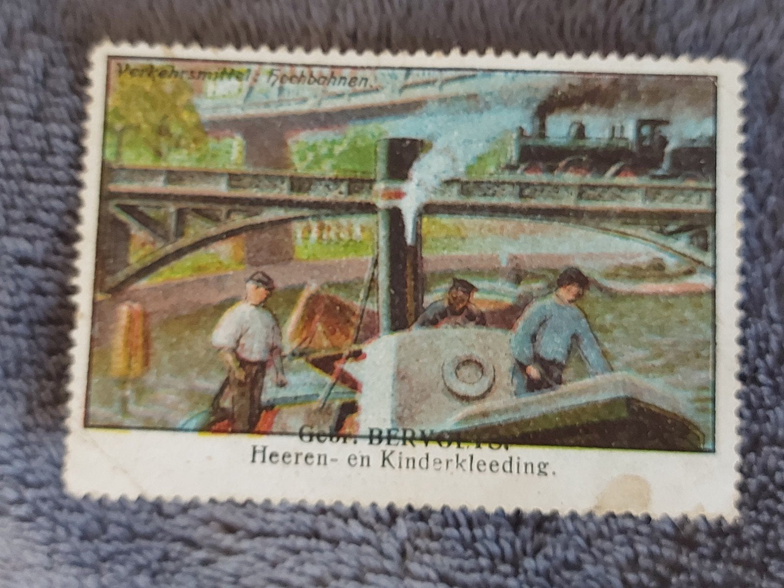 Sluitzegel Gebr. Bervoets Zwolle Kleeding - Trein Locomotief, Verzamelen, Ophalen of Verzenden, Gebruikt, Trein, Overige typen