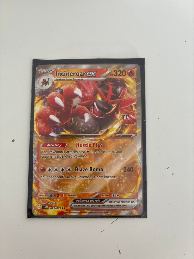 Incineroar ex Pokémon Kaart - SV5M 022/071 RR, Verzenden, Zo goed als nieuw, Losse kaart