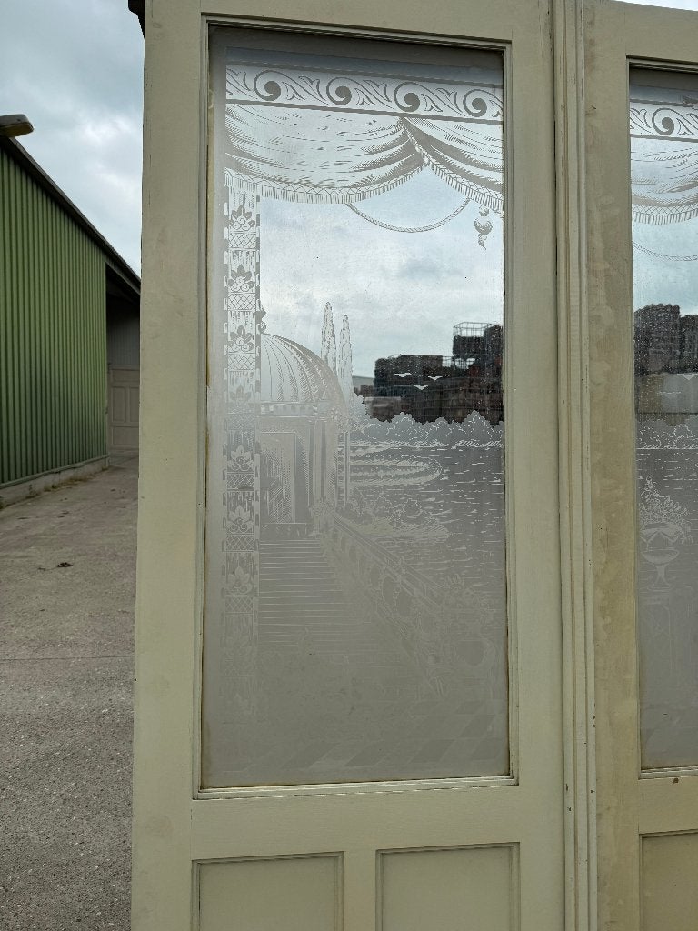3 delige set geëtste openslaande deuren 220x206cm, Ophalen