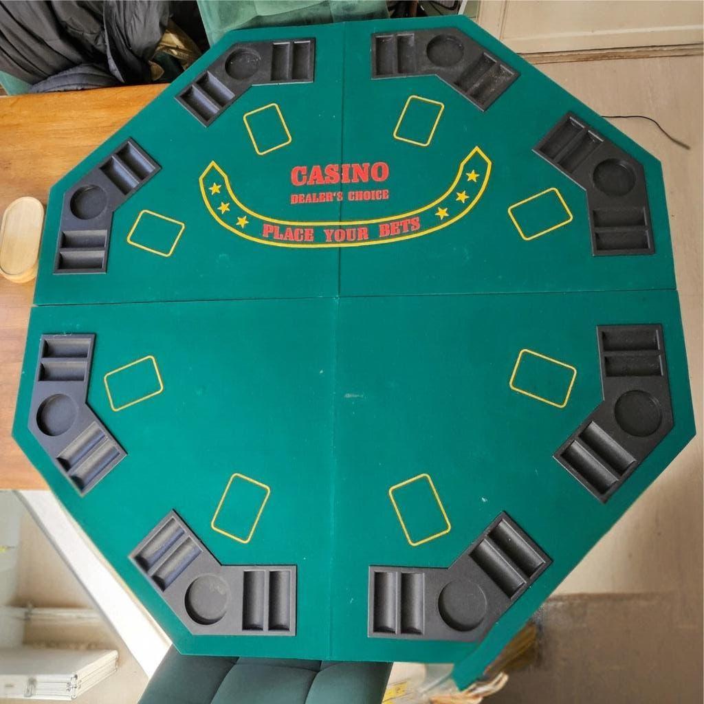 Pokertafel inklapbaar 8 spelers incl. pokerkoffer & fiches, Vijf spelers of meer, Ophalen, Gebruikt, Hot Games