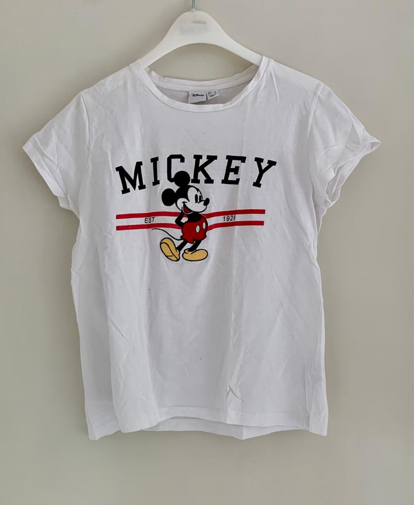 Superleuk shirt ‘Mickey Mouse’, 40, Disney, Maat 38/40 (M), Wit, Ophalen of Verzenden, Zo goed als nieuw