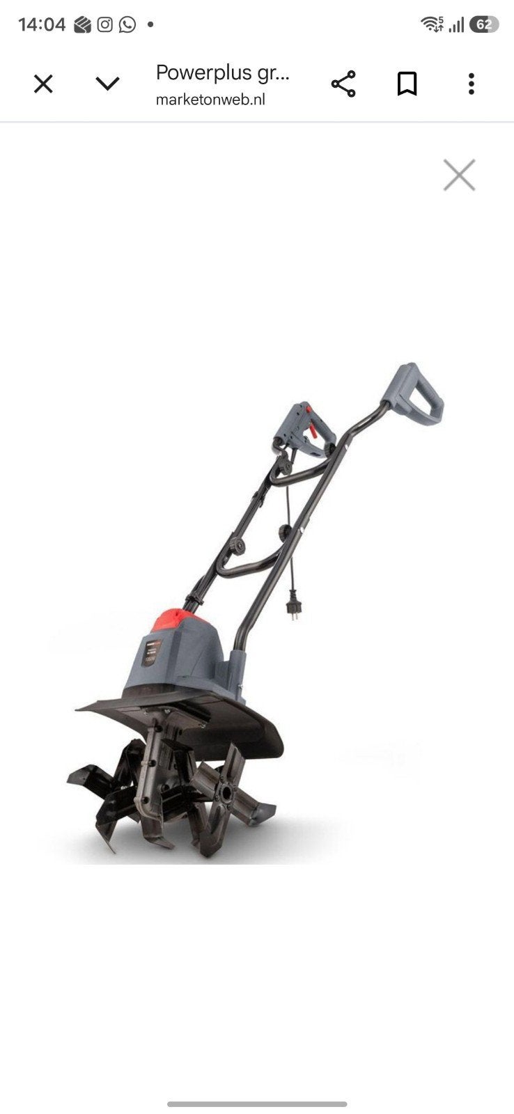 Powerplus Grondfrees - Elektrische Cultivator alleen afhalen, Ophalen, Zo goed als nieuw, Cultivator, Powerplus