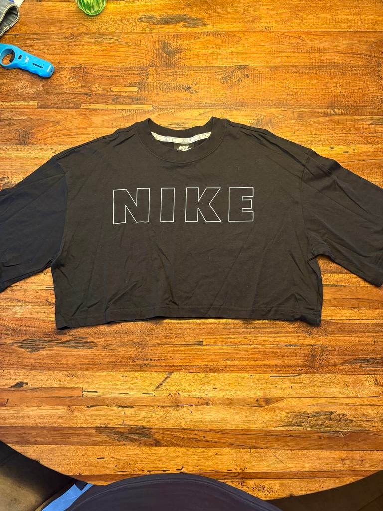 Nike Air Crop Top Zwart Maat M, Maat 38/40 (M), Zwart, Overige typen, Ophalen of Verzenden