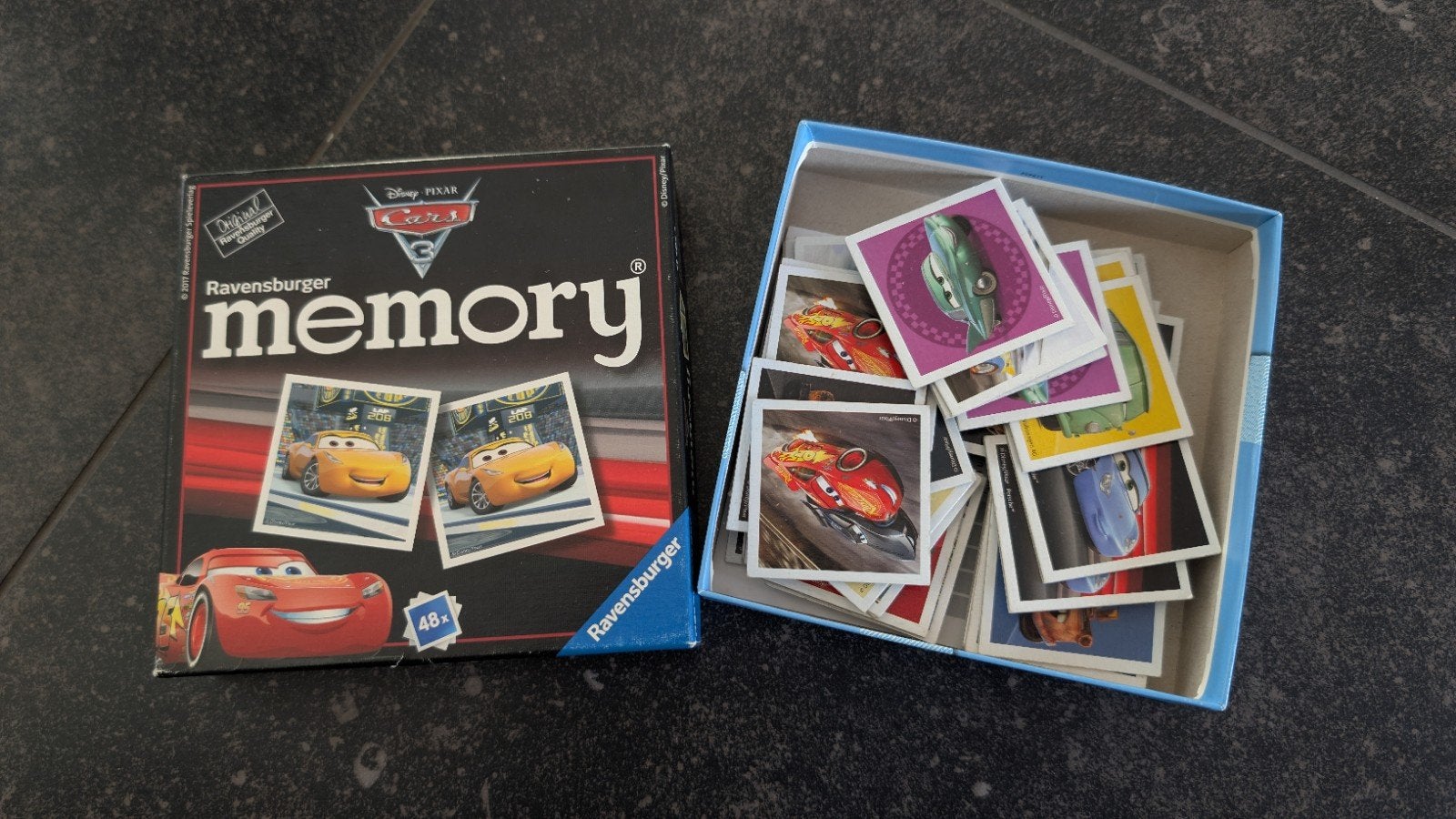 Ravensburger Disney Pixar Cars Memory spel, Een of twee spelers, Ophalen of Verzenden, Gebruikt, Ravensburger