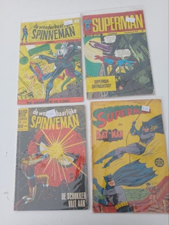 Vintage Superman, Batman en Spiderman stripboeken, Boeken, Meerdere stripboeken, Ophalen of Verzenden, Gelezen, Diverse