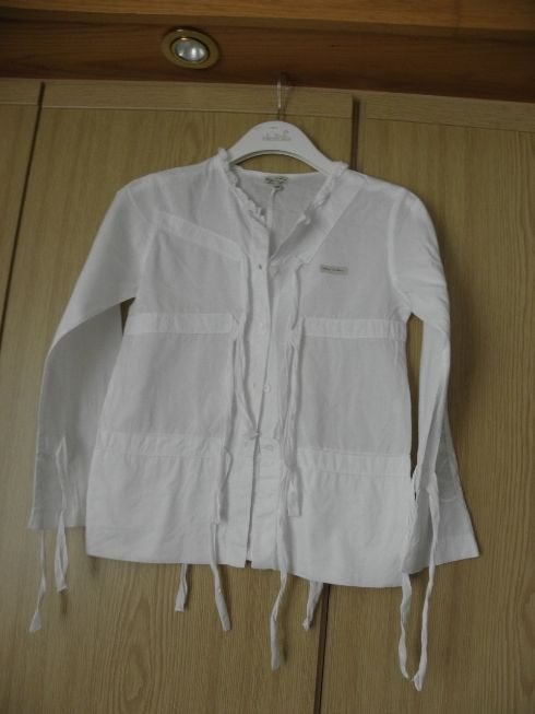 Soepele wit katoenen tuniek blouse ELIANE et LENA 152 prima, Gebruikt, Meisje, Overhemd of Blouse, Eliane et Lena