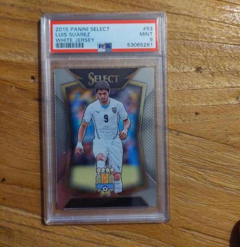 Luis Suarez PSA 9 Panini 2015 Uruguay, Ophalen of Verzenden, Zo goed als nieuw, Plaatje